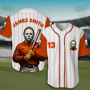Horror Slashers Baseball Jersey Shirt - Personalized Gifts For Horror Lovers 06PGLU080925