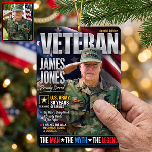 Military Honors Acrylic Ornament - Custom Photo Christmas Gifts For Veterans 05huqn260826