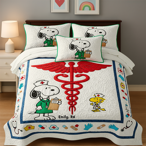 Nurse Quilt Bed Set, Personalized Gifts For Nurse 02QHPU180725