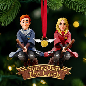 Flying Love Story Ornament - Personalized Gifts For Couples 04HULU131025