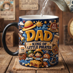 Adventure Captain Dad Magic Mug - Personalized Gift For Dads 01PATN210526