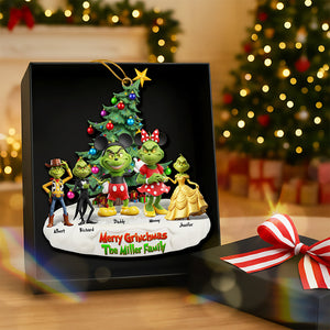 Playful Green Family Christmas Ornament - Personalized Gifts For Family 01naqn240925