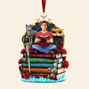 Fantasy Reading Christmas Ornament - Personalized Gifts For Book Lovers 02huqn181025