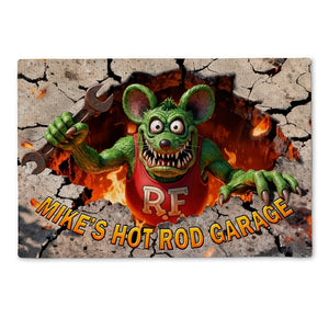 Hot Rod Garage Doormat - Personalized Gifts For Hot Rod Lovers 02tgqn090126