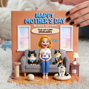 Cat Mom Acrylic Plaque - Personalized Gifts For Cat Lovers 02kita230226