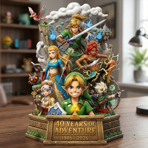 40 Years of Adventure & Courage Shaped Plaque – Personalized Anniversary Gift 01TOTN170326