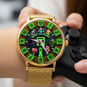 Fun Sandbox Game Mesh Straps Watch - Personalized Christmas Gifts For Game Lovers 05QHLU280725