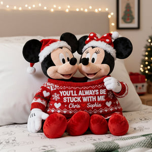 Couple In Cute Sweater Pillow, Personalized Gifts For Couple 03qhtn121125
