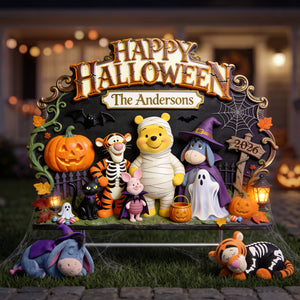 Happy Halloween Yard Sign - Personalized Halloween Gifts For Family 04pgta070826