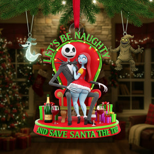 Let’s Be Naughty Couple Ornament - Personalized Christmas Gifts For Couple 03OHLU090925