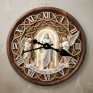 Faith-Inspired Wall Clock Personalized Gifts For Christian 04TODT231225