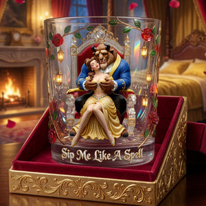 Hot Spell Love Round Glass - Personalized Gifts For Couple 06palu130726