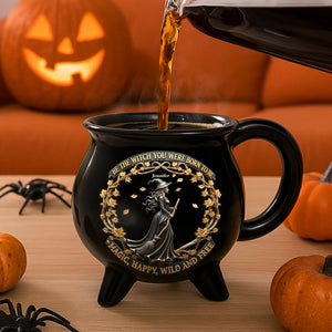 Wild & Free Halloween Cauldron Mug - Personalized Gifts For Fantasy Lovers 04PGDT190825