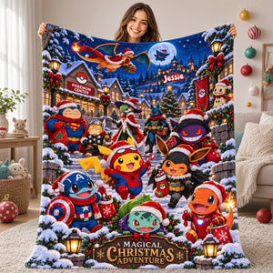 Magical Christmas Adventure Blanket - Personalized Gifts For Christmas 01ttta131026