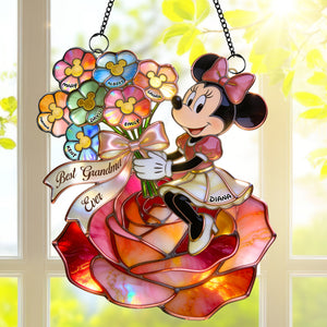 Mom's Beautiful Flowers Suncatcher Ornament - Personalized Gifts For Mom 03qhqn180326