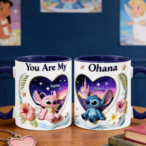 Set Of 2 Coffee Mugs - Little Blue Love - Personalized Coffee Mug Set 05PGQN030226