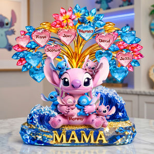 Alien Mom and Kids Acrylic Plaque - Personalized Gifts For Mother 05tolu060426