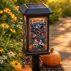 Welcome To The Nightmare Villain Lamp - Personalized Gifts For Halloween Solar Power Garden Lamp 02TYTN190826