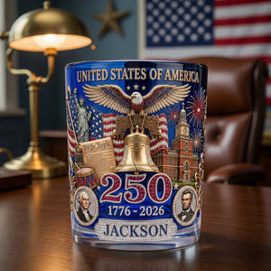 USA 250th Anniversary 11oz Round Glass - Personalized Gifts For Loyal Family 03tyqn280526-Homacus