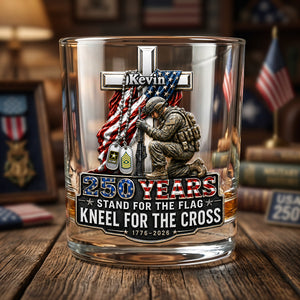 Celebrate America 250th Anniversary Drinking Glass - Personalized Gifts For Veterans 01tota160626