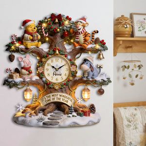 Cozy Winter Tree Acrylic Hanging Wall Clock - Personalized Gifts For Christmas 07pglu050826