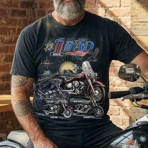 King Of The Road Motorcycle Dad Shirt - Personalized Gifts For Biker Dads 04qhdt050526 GRER2005-Homacus