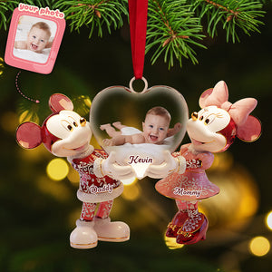 Parent Custom Photo Acrylic Christmas Ornament - Personalized Gifts For Family 03pata101125