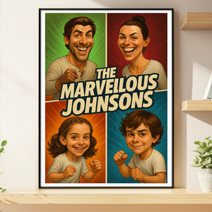 Custom Caricature Photo Personalized Gifts For Family 05natn210825