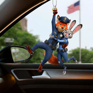Police Couple Car Ornament - Personalized Gifts For Couple 05qhqn021225