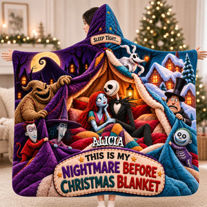 Sleep Tight! Spooky Naughty Night Blanket - Personalized Christmas Gifts 05hadh211026
