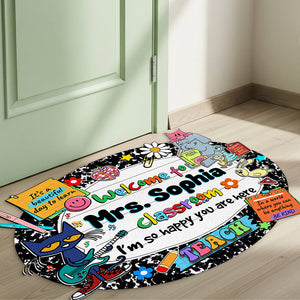 Welcome To Clasroom Doormat - Personalized Gifts For Teachers 01HULU210725