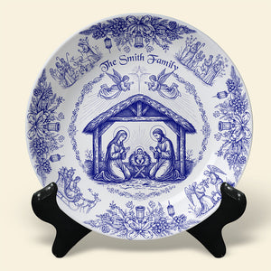 Personalized Christmas Gifts For Christian Family Ceramic Round Plate 01paqn260925