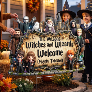 Enchanted Halloween Plastic Yard Sign - Personalized Gifts For Family 09nadt040826