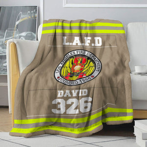 Firefighter Department Logo Blanket - Custom Name, Number, Logo - Blanket - GoDuckee