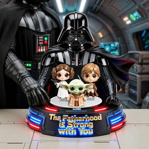 The Fatherhood Is Strong With You Acrylic Plaque - Personalized Gifts For Dad 02huta090526