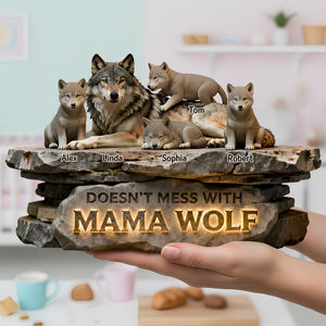 Mama Wolf Protection - Personalized Gifts For Wolf Lovers Acrylic Plaque 03HYDT270126