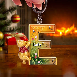 Festive Letter Keychain With Honey Jar – Custom Gift For Cartoon Fans 01napu190625