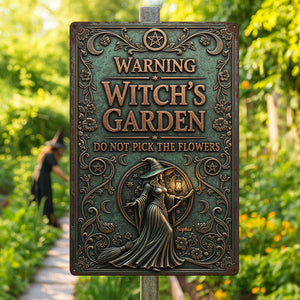 Witch's Garden Personalized Funny Gifts For Witch Lovers Metal Sign 02natn150725