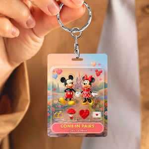 Lovely Couple Acrylic Keychain - Personalized Gifts For Couple 03QHTN070126