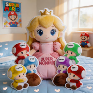 Cutest Fantasy Mom & Kids Custom Shape Pillow - Personalized Gift For Moms 01pgqn270426