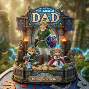 Legendary Dad and Little Heroes Acrylic Plaque - Personalized Father's Day Gifts 02TYTA300426