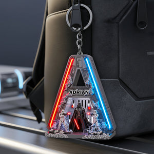 Galaxy Alphabet Keychain Personalized Gifts For Fans 01HYDT050925