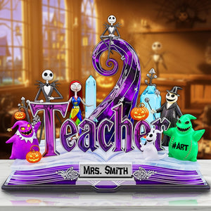 Horror Teacher Plaque - Personalized Gifts For Teacher 04tglu170625