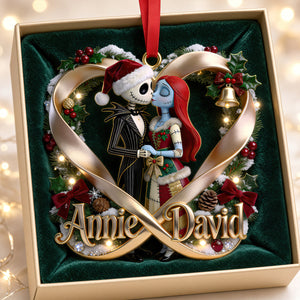 Kissing Spooky Couple Christmas Ornament - Personalized Gifts For Couple 06pgdt231026