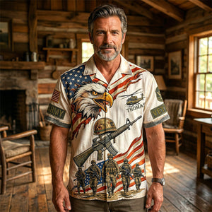 Veteran Pride Patriotic Hawaiian Shirt - Personalized Gifts For Veteran 01PADH070426