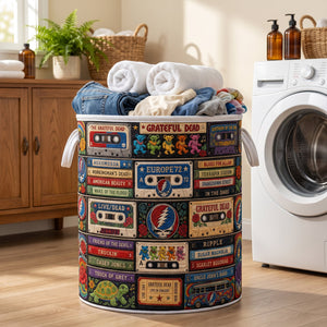 Groovy Vibes Laundry Basket - Personalized Gifts 02huqn100726