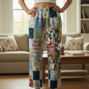Cozy Patchwork Pajama Pants - Gift For Sewing Lovers 05PALU051225