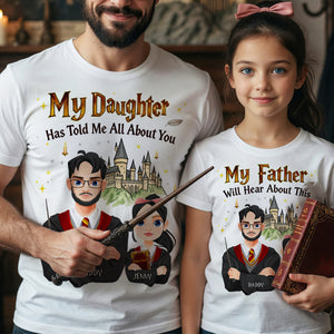 Fantasy School Dad And Kids Shirt - Personalized Gifts For Father's Day Shirt 01HUDT140526PA