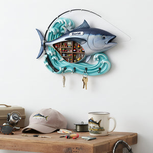 Fishing Gear Corner Key Hanger - Personalized Gift For Fishing Lovers 03KILU101225