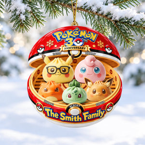 Cute Dumpling Family Christmas Ornament - Personalized Gifts For Family 04OHQN250926